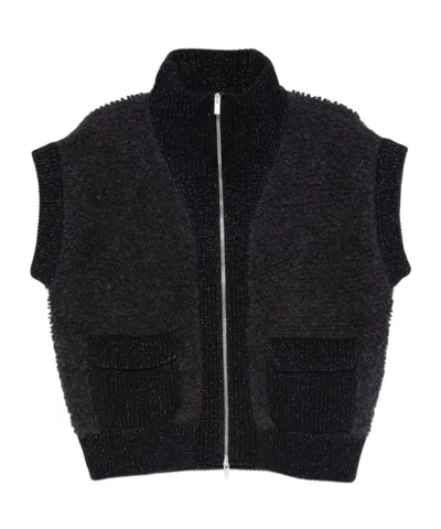 PESERICO ZIP-FRONT POCKET CARDIGAN