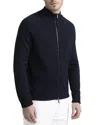 Peserico Zip Front Sweater In Inkwell Blue