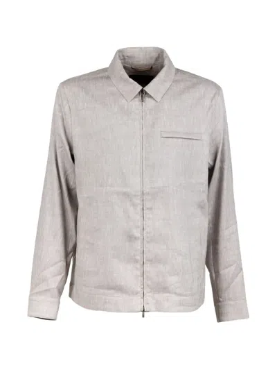 Peserico Zip Jacket In Gray