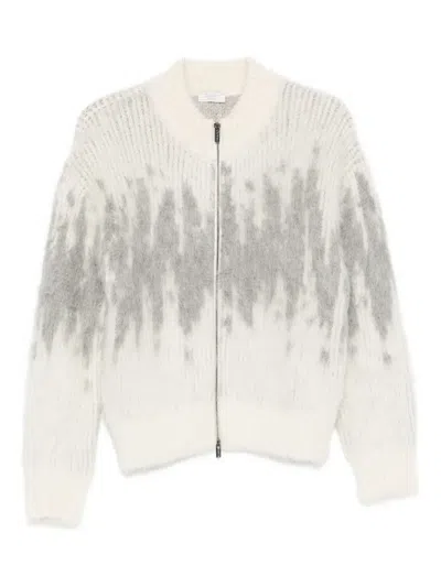 Peserico Zip Pattern Cardigan In Multi