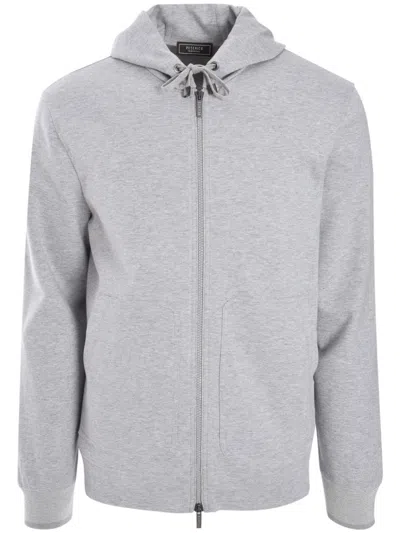 Peserico Zip-up Hoodie In Grey