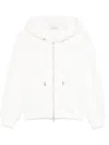 Peserico Zip-up Hoodie In White