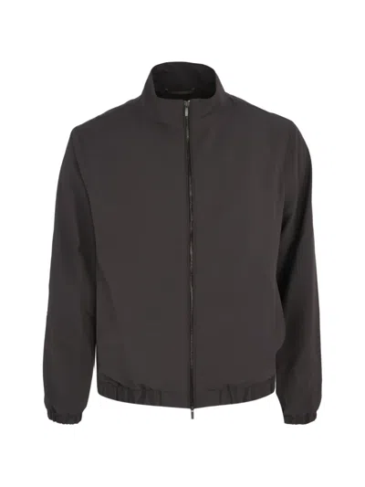 Peserico Zip-up Outerwear Jacket In Brown