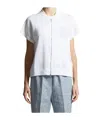 Peserico Short-sleeve Zip-up Knitwear Top In White