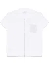 Peserico Short-sleeve Zip-up Knitwear Top In White
