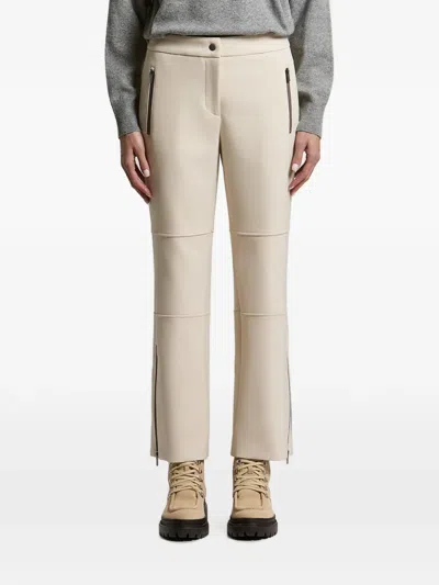 Peserico Zip-detail Panelled Trousers In Neutral