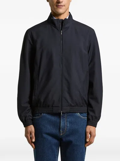 Peserico Zip-fastening Jacket In Blue