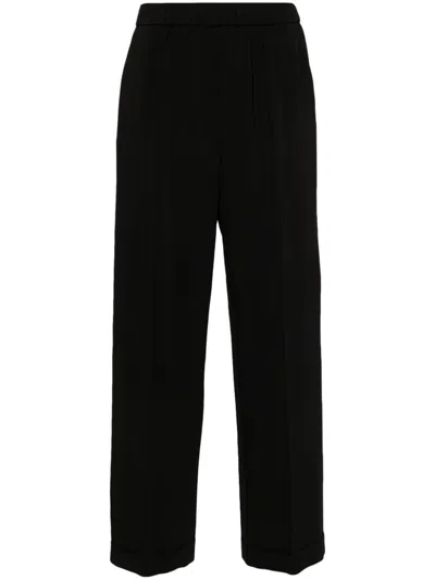 Peserico Double Trousers In Black