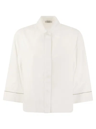 PESERICO PESERICO PLAIN COTTON POPLIN SHIRT