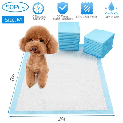 Pet Ap 50pcs/set Dog Training Pads Puppy Pee Pads Cat Wee Mats Potty-train 24x18in M In Neutral