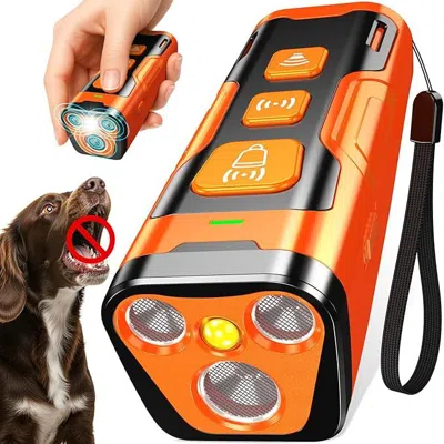 Pet Ap Dog Bark Deterrent Device 3x Ultrasonic Anti Barking In Orange