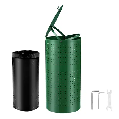 Pet Ap Dog Poop Trash Can With 50 Liner Bags, 11.5 Gallons Outdoor Dog Waste Bin With Lid & Liner Clip For  In Multi