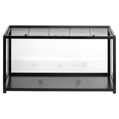 Pet Ap Hamster Cage, 360° Viewing Transparent Hamster Habitats, Small Animal Cage, 37.8 X 18.5 X 21.7 In, V In Black