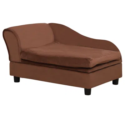 Pet Ap Pet Sofa Bed Couch With Storage, Pet Sofa For Cats And Small Dogs, Brown In Red
