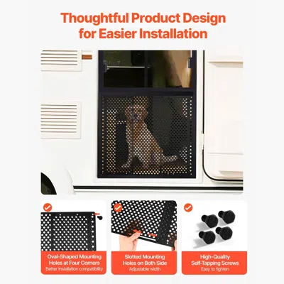 Pet Ap Rv Screen Door Protector, Adjusts From 22 To 31.5 Inch, Adjustable Door Grille, Easy To Install, Rei In Blue