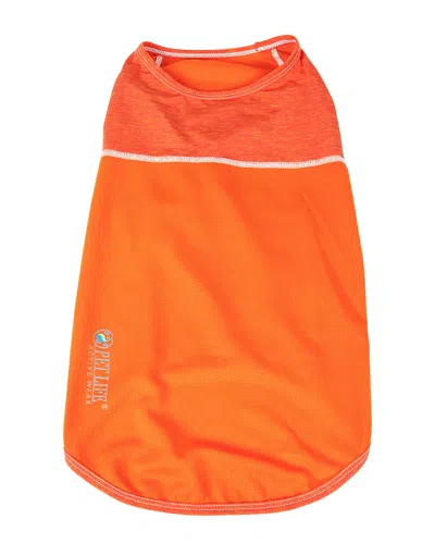 Pet Life Active 'aero-pawlse' Heathered Tank Top In Orange