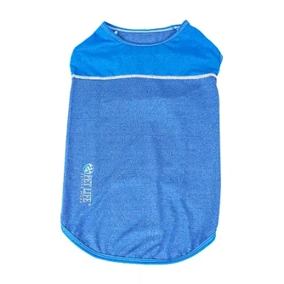 Pet Life Active 'aero-pawlse' Heathered Quick-dry And 4-way Stretch Performance Dog Tank Top T-shirt In Blue