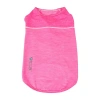 Pet Life Active 'aero-pawlse' Heathered Quick-dry And 4-way Stretch Performance Dog Tank Top T-shirt In Pink