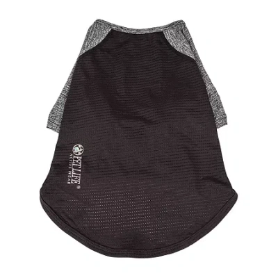 Pet Life Active 'hybreed' 4-way Stretch Two-toned Performance Dog T-shirt In Black