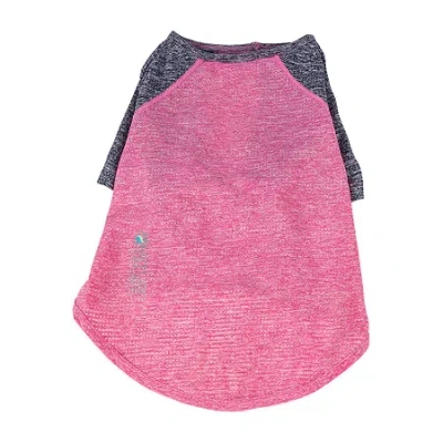 Pet Life Active 'hybreed' 4-way Stretch Two-toned Performance Dog T-shirt In Pink