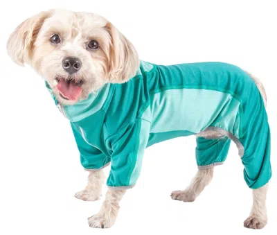 Pet Life Active 'warm-pup' Stretchy And Quick-drying Fitness Dog Yoga Warm-up Tracksuit In Multi