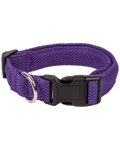 Pet Life Aero Mesh Adjustable Dog Collar In Purple