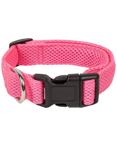 Pet Life Aero Mesh Adjustable Dog Collar In Pink