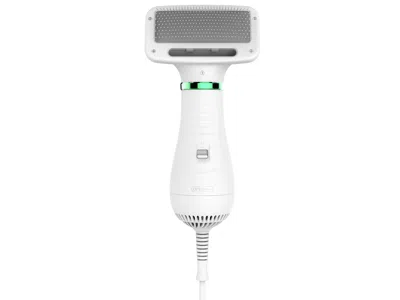 Pet Life 'aero-groom' 2-in-1 Electronic Pet Dryer And Pin Brush In White
