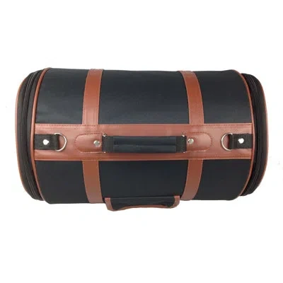 Pet Life Airline Approved Fashion Cylinder Posh Pet Carrier In Black