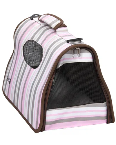 Pet Life Airline Approved Folding Sporty Cage Pet In Pink