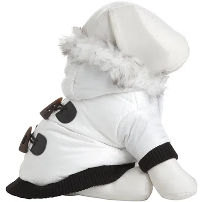 Pet Life Aspen Winter-white 3m Insulated Fashion Pet Parka Dog Coat In Gray