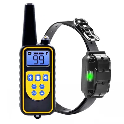 Pet Life Barkshield Led 1-to-3 Dog 900 Yard Range 7-level Vibration And Sound Training Dog Collar Additional  In Gray