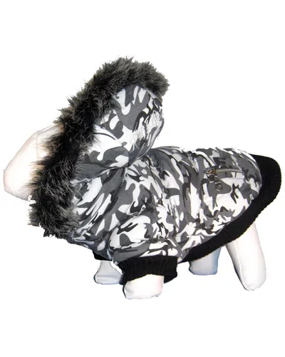 Pet Life Camouflage Fashion Pet Parka Coat In Multi