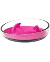 Pet Life Cirlicue Shark Fin Shaped Modern Slow F In Pink
