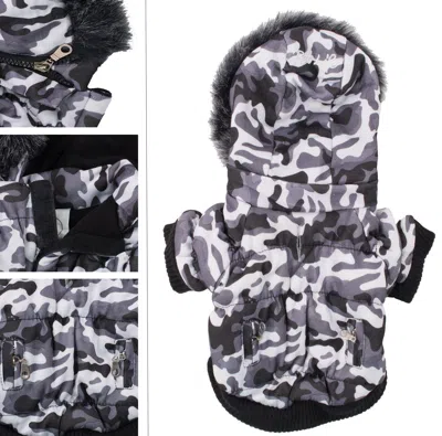 Pet Life Classic Metallic Fashion 3m Insulated Dog Coat Parka W/ Removable Hood