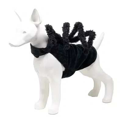 Pet Life Creepy Webs' Holiday Spider Dog Costume In Black