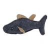Pet Life Durable Fish Plush Kitty Catnip Cat Toy In Blue