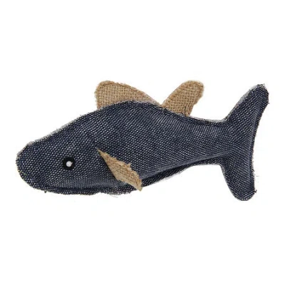 Pet Life Durable Fish Plush Kitty Catnip Cat Toy In Blue