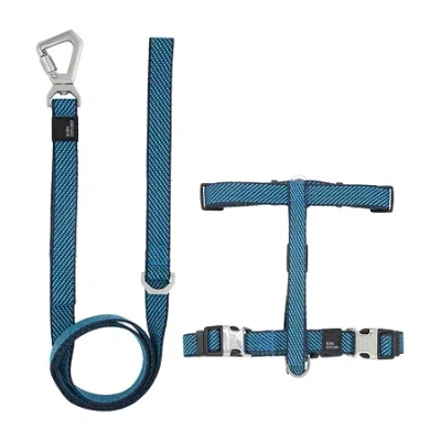Pet Life Escapade' Outdoor Series 2-in-1 Convertible Leash Dog Harness In Blue