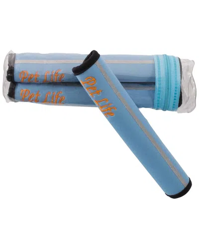 Pet Life Extreme-neoprene Joint Protective Reflective Pet Sleeves In Blue