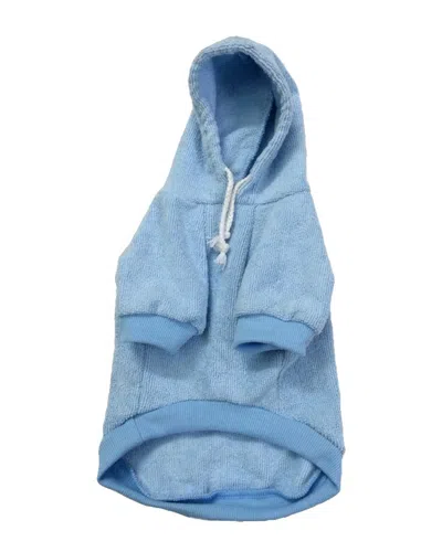 Pet Life French Terry Pet Hoodie Hooded Sweater In Blue