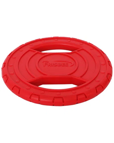 Pet Life Frisbee Durable Chew & Fetch Teether Dog Toy In Red