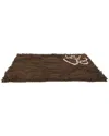 Pet Life Fuzzy Quick-drying Anti-skid And Machine Washable Dog Mat In Brown