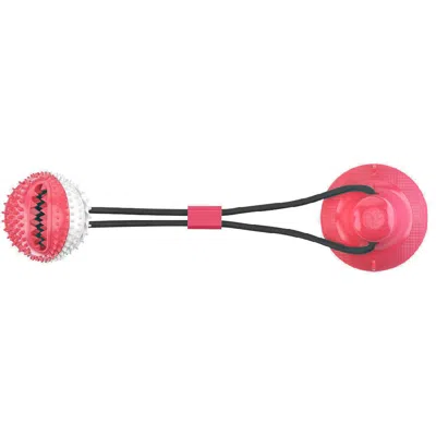 Pet Life 'grip N' Play' Treat Dispensing Ball Shaped Suction Cup Dog Toy In Multi