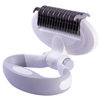 Pet Life 'gyrater' Swivel Travel Grooming Dematting Pet Comb In Purple