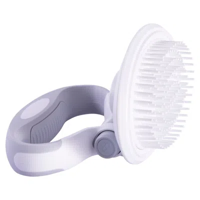 Pet Life 'gyrater' Swivel Travel Soft Grooming Pet Pin Brush In Purple