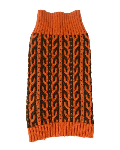 Pet Life Harmonious Dual Color Weaved Heavy Cable Knitted F In Multi