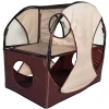 Pet Life Kitty-play Obstacle Travel Collapsible Soft Folding Pet Cat House In Multi