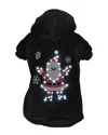 PET LIFE PET LIFE LED LIGHTING JUGGLING SANTA HOODED SWEATER