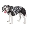 Pet Life Luxe 'paw Dropping' Designer Gray-scale Tiger Pattern Faux Mink Fur Dog Coat Jacket In Black